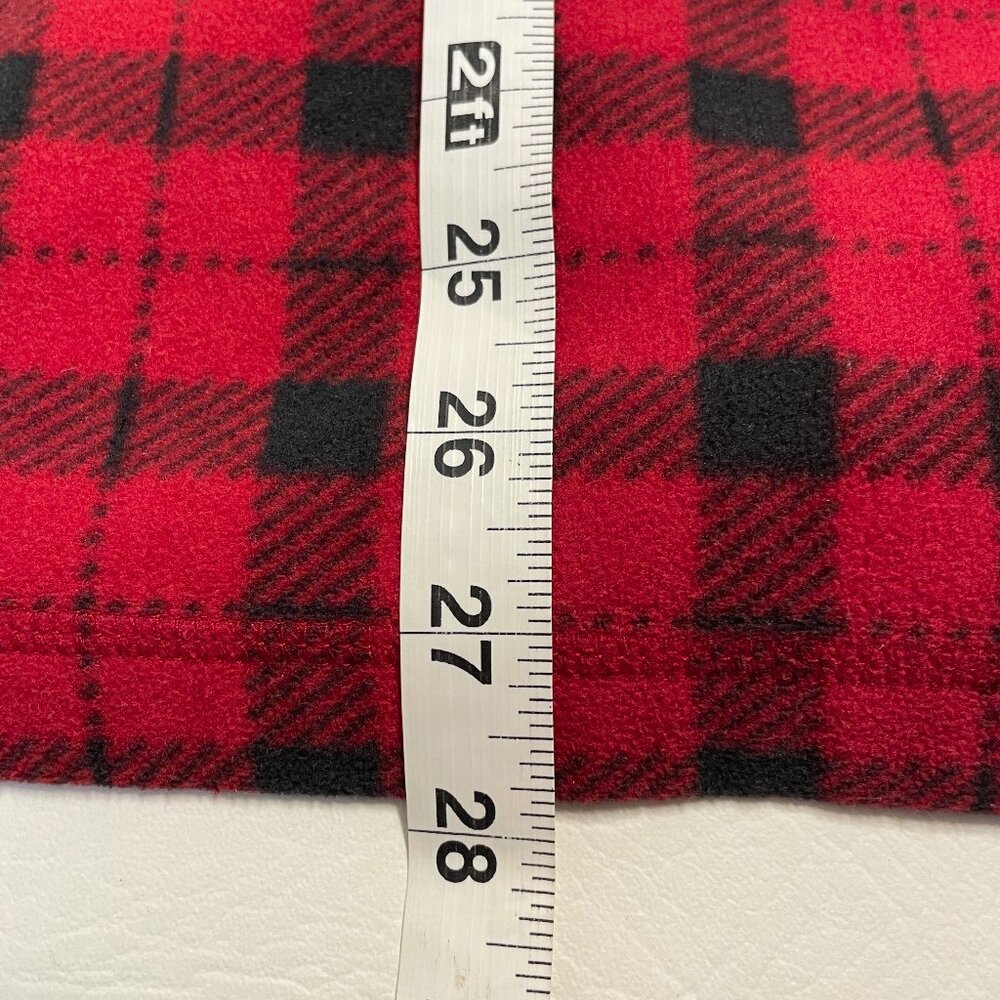 Eddie Bauer Fleece 1/4 Zip Pullover Sweater Mens Large Red Black Buffalo Plaid - Picture 13 of 13
